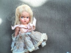 5'' HP BLONDE  MOHAIR STORYBOOK TYPE VIRGA DOLL ORIGINAL DRESS choice